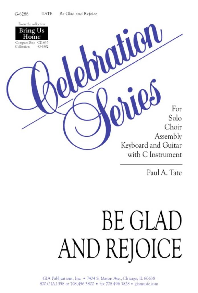 Be Glad and Rejoice - Instrument